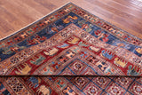 Antiqued Pazyryk Historical Design Hand Knotted Wool Rug - 6' 9" X 9' 10" - Golden Nile