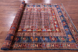 Antiqued Pazyryk Historical Design Hand Knotted Wool Rug - 6' 9" X 9' 10" - Golden Nile