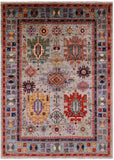 Turkmen Ersari Hand Knotted Wool Rug - 4' 10" X 6' 9" - Golden Nile
