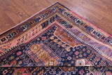 Blue Persian Fine Serapi Handmade Wool Rug - 9' 1" X 11' 9" - Golden Nile