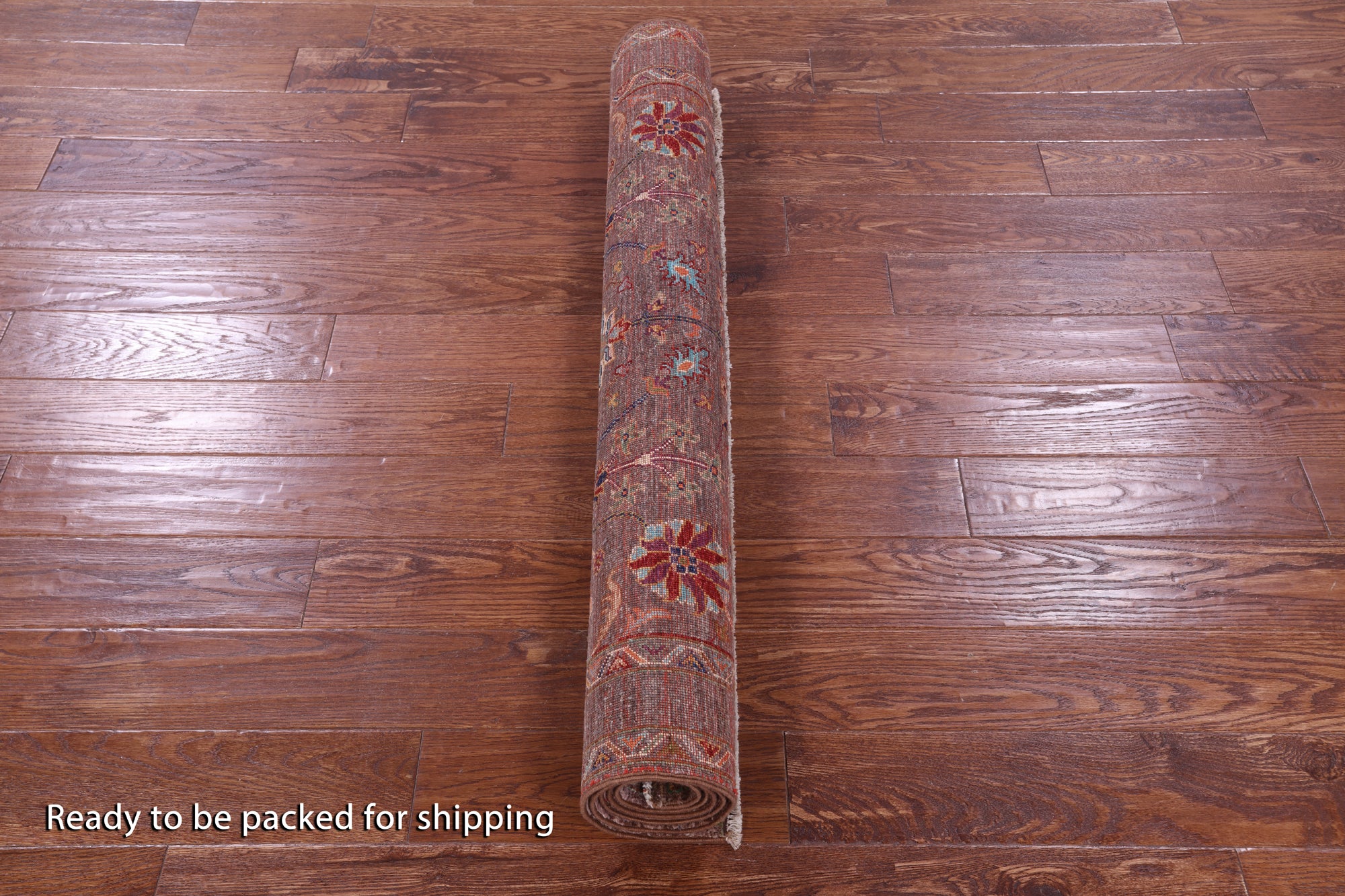 Brown Peshawar Handmade Wool Rug - 4' 1" X 6' 1" - Golden Nile