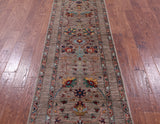 Peshawar Hand Knotted Wool Runner Rug - 2' 8" X 9' 8" - Golden Nile