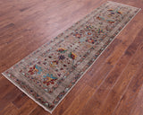 Peshawar Hand Knotted Wool Runner Rug - 2' 8" X 9' 8" - Golden Nile