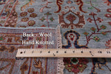 Blue Peshawar Hand Knotted Wool Rug - 5' 6" X 7' 9" - Golden Nile