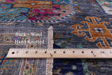Grey Turkmen Ersari Hand Knotted Wool Rug - 4' 3" X 6' 2" - Golden Nile