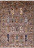 Turkmen Ersari Hand Knotted Wool Rug - 4' 11" X 6' 9" - Golden Nile