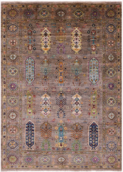 Turkmen Ersari Hand Knotted Wool Rug - 4' 11" X 6' 9" - Golden Nile