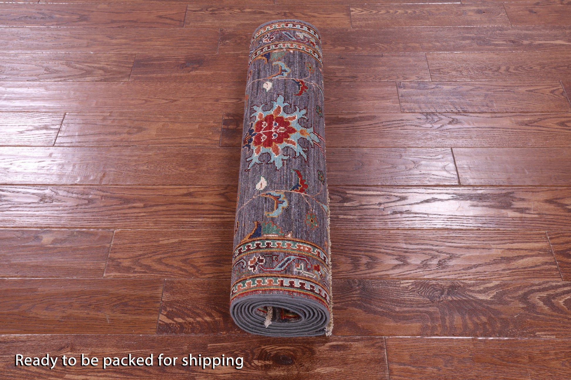 Grey Peshawar Hand Knotted Wool Runner Rug - 2' 10" X 9' 8" - Golden Nile