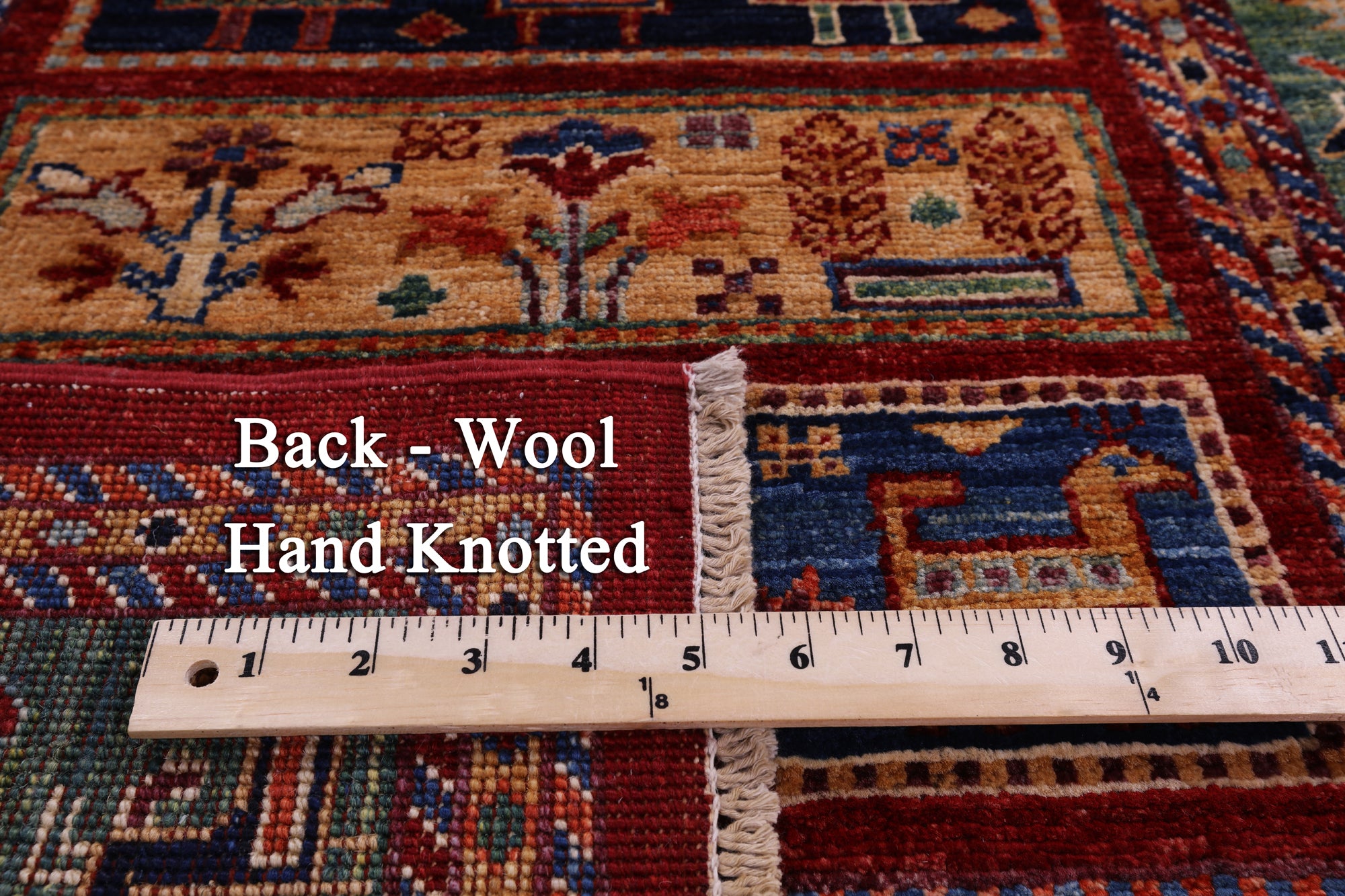Tribal Persian Gabbeh Hand Knotted Wool Runner Rug - 2' 9" X 9' 7" - Golden Nile