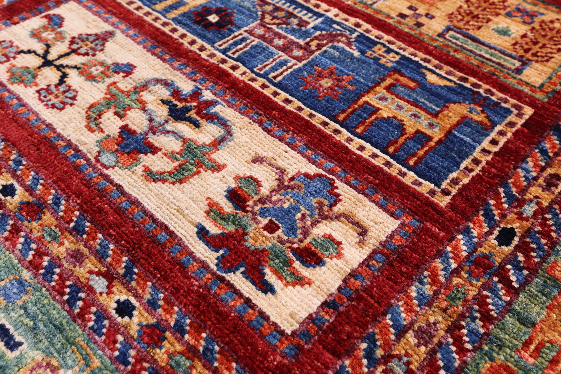 Tribal Persian Gabbeh Hand Knotted Wool Runner Rug - 2' 9" X 9' 7" - Golden Nile