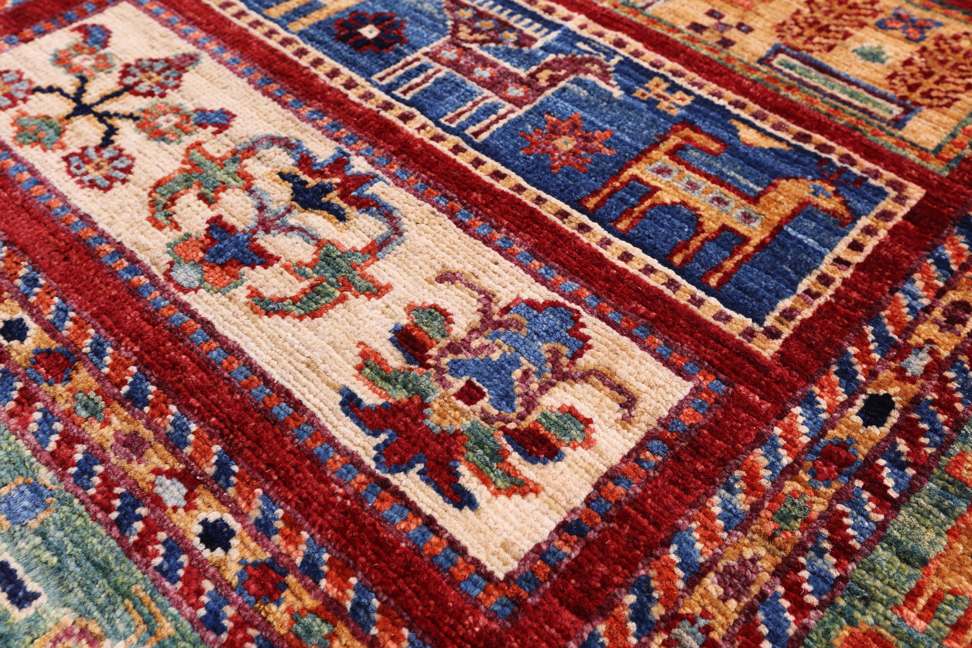 Tribal Persian Gabbeh Hand Knotted Wool Runner Rug - 2' 9" X 9' 7" - Golden Nile