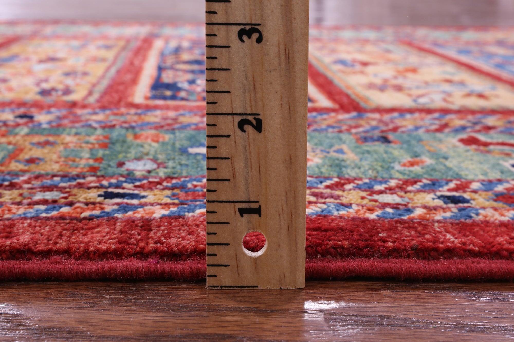 Tribal Persian Gabbeh Hand Knotted Wool Runner Rug - 2' 9" X 9' 7" - Golden Nile