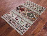Tribal Persian Gabbeh Hand Knotted Wool Rug - 2' 8" X 4' 3" - Golden Nile
