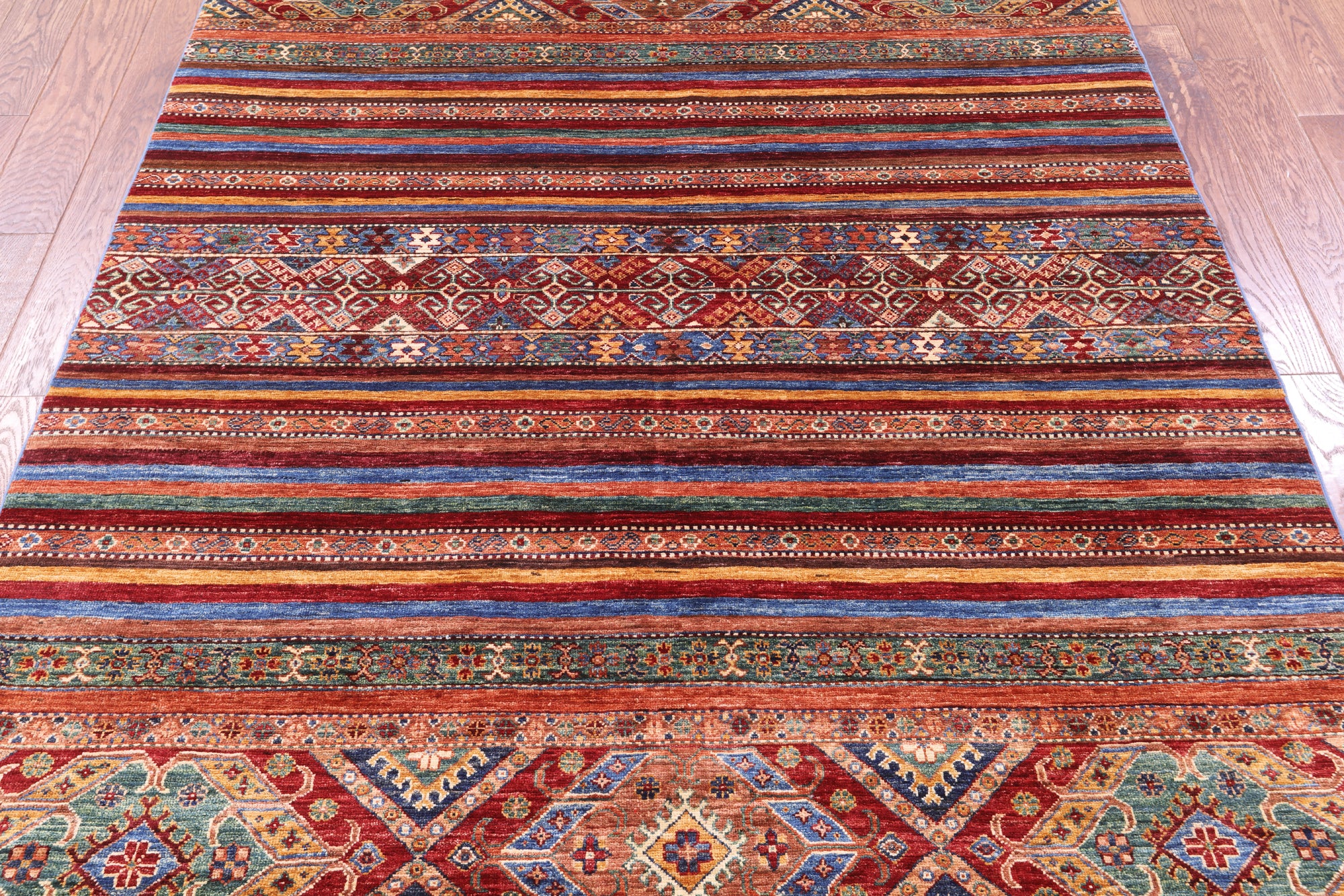 Khorjin Persian Gabbeh Handmade Wool Rug - 5' 8" X 7' 10" - Golden Nile