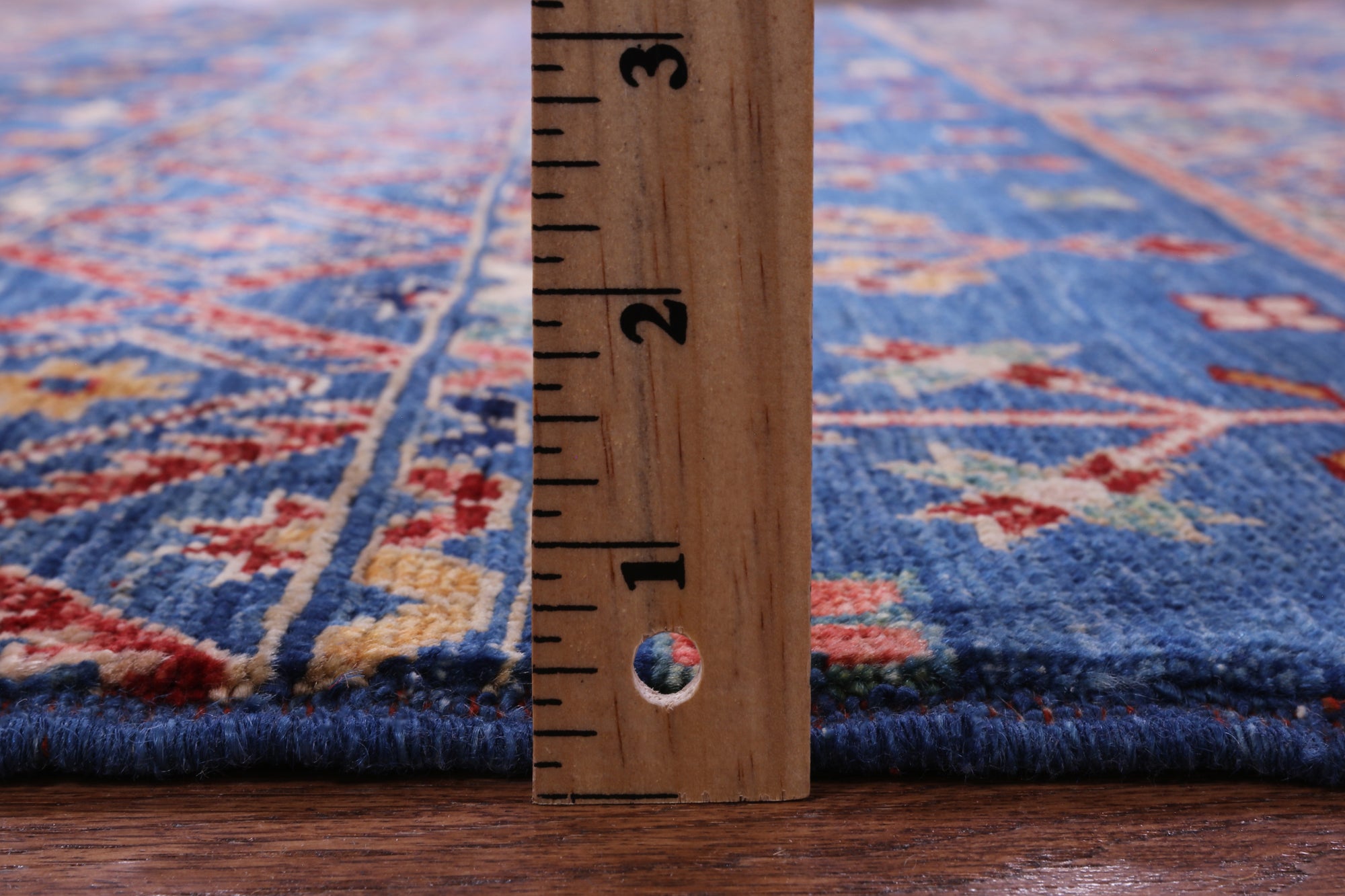 Blue Tribal Persian Gabbeh Handmade Wool Rug - 4' 11" X 6' 7" - Golden Nile