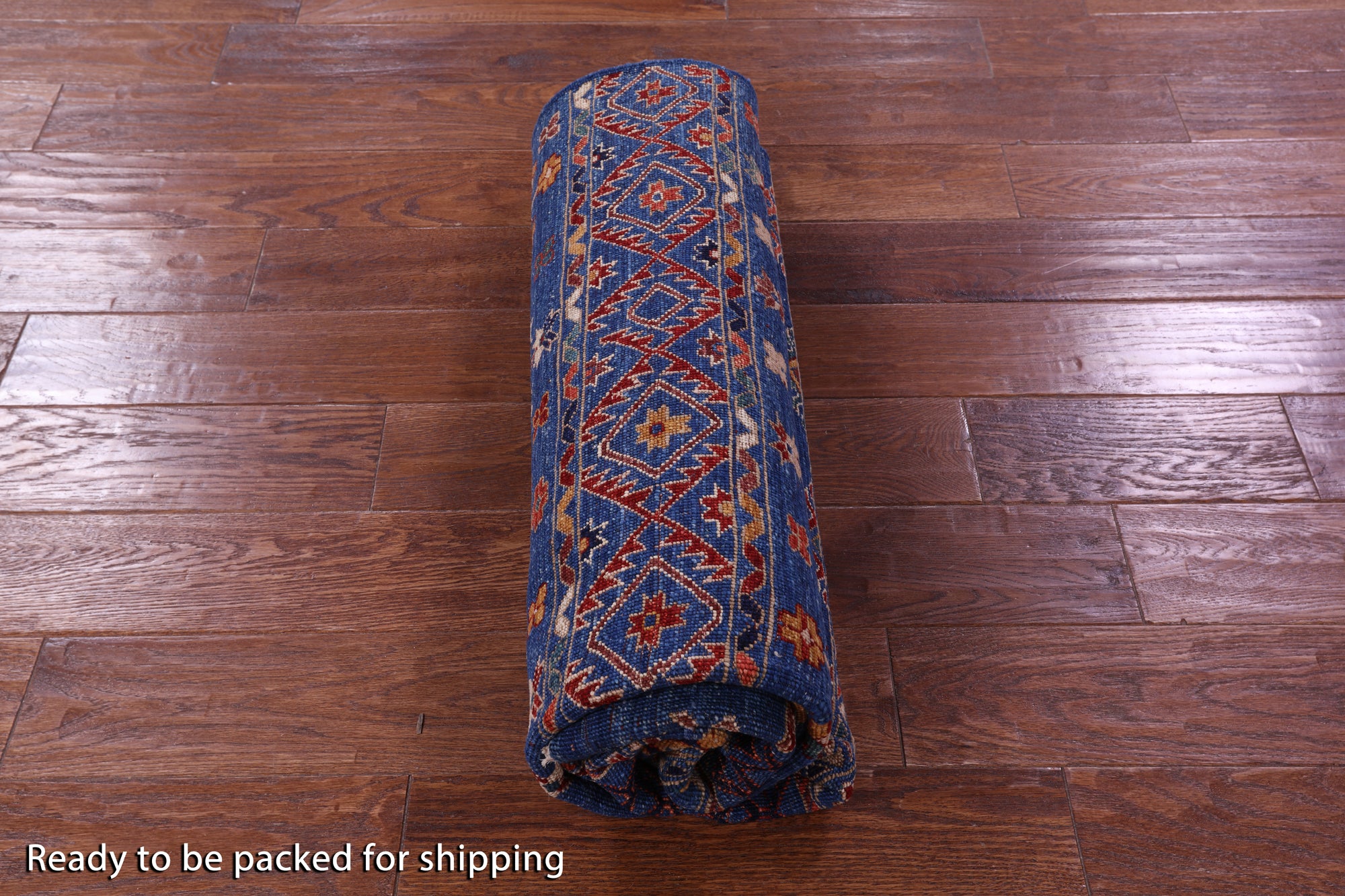 Blue Tribal Persian Gabbeh Handmade Wool Rug - 4' 11" X 6' 7" - Golden Nile