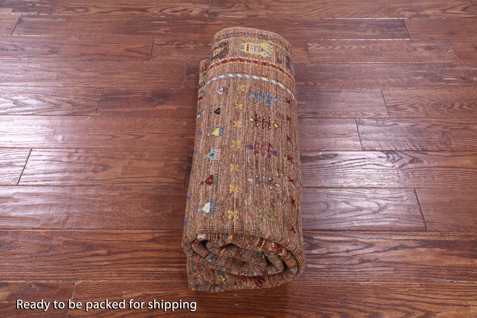 Tribal Persian Gabbeh Hand Knotted Wool Rug - 4' 10" X 6' 11" - Golden Nile