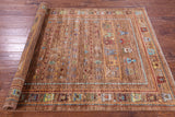 Tribal Persian Gabbeh Hand Knotted Wool Rug - 4' 10" X 6' 11" - Golden Nile