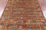 Tribal Persian Gabbeh Hand Knotted Wool Rug - 4' 10" X 6' 11" - Golden Nile