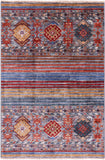 Khorjin Persian Gabbeh Hand Knotted Wool Rug - 3' 3" X 4' 11" - Golden Nile