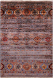 Khorjin Persian Gabbeh Hand Knotted Wool Rug - 3' 5" X 5' 0" - Golden Nile