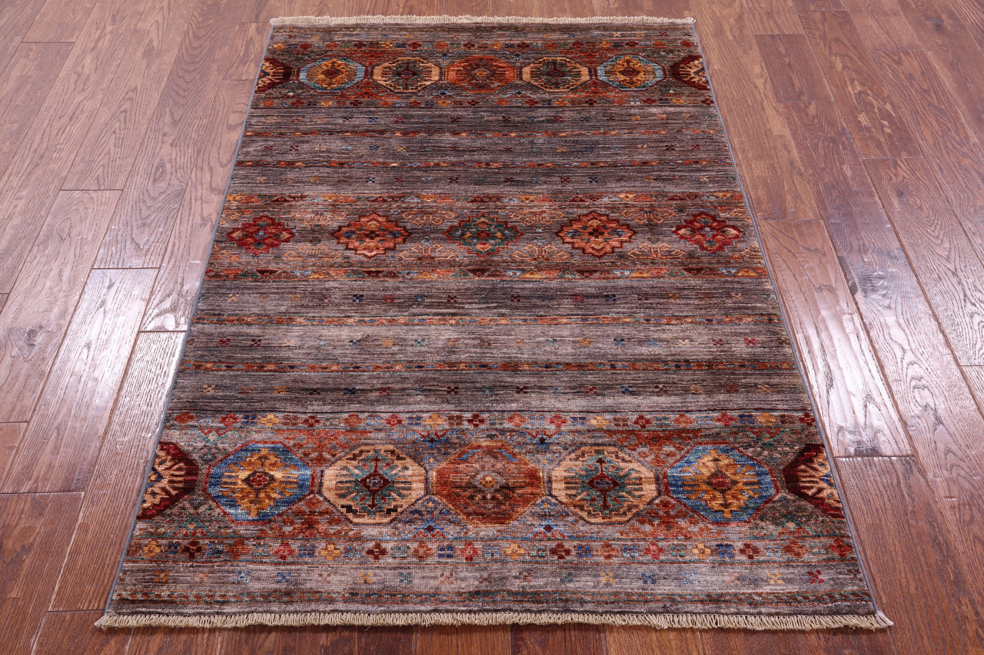 Khorjin Persian Gabbeh Hand Knotted Wool Rug - 3' 5" X 5' 0" - Golden Nile