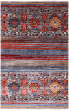 Khorjin Persian Gabbeh Hand Knotted Wool Rug - 3' 3" X 4' 11" - Golden Nile