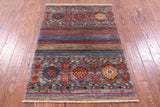 Khorjin Persian Gabbeh Hand Knotted Wool Rug - 3' 3" X 4' 11" - Golden Nile