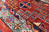 Khorjin Persian Gabbeh Hand Knotted Wool Rug - 4' 0" X 5' 9" - Golden Nile