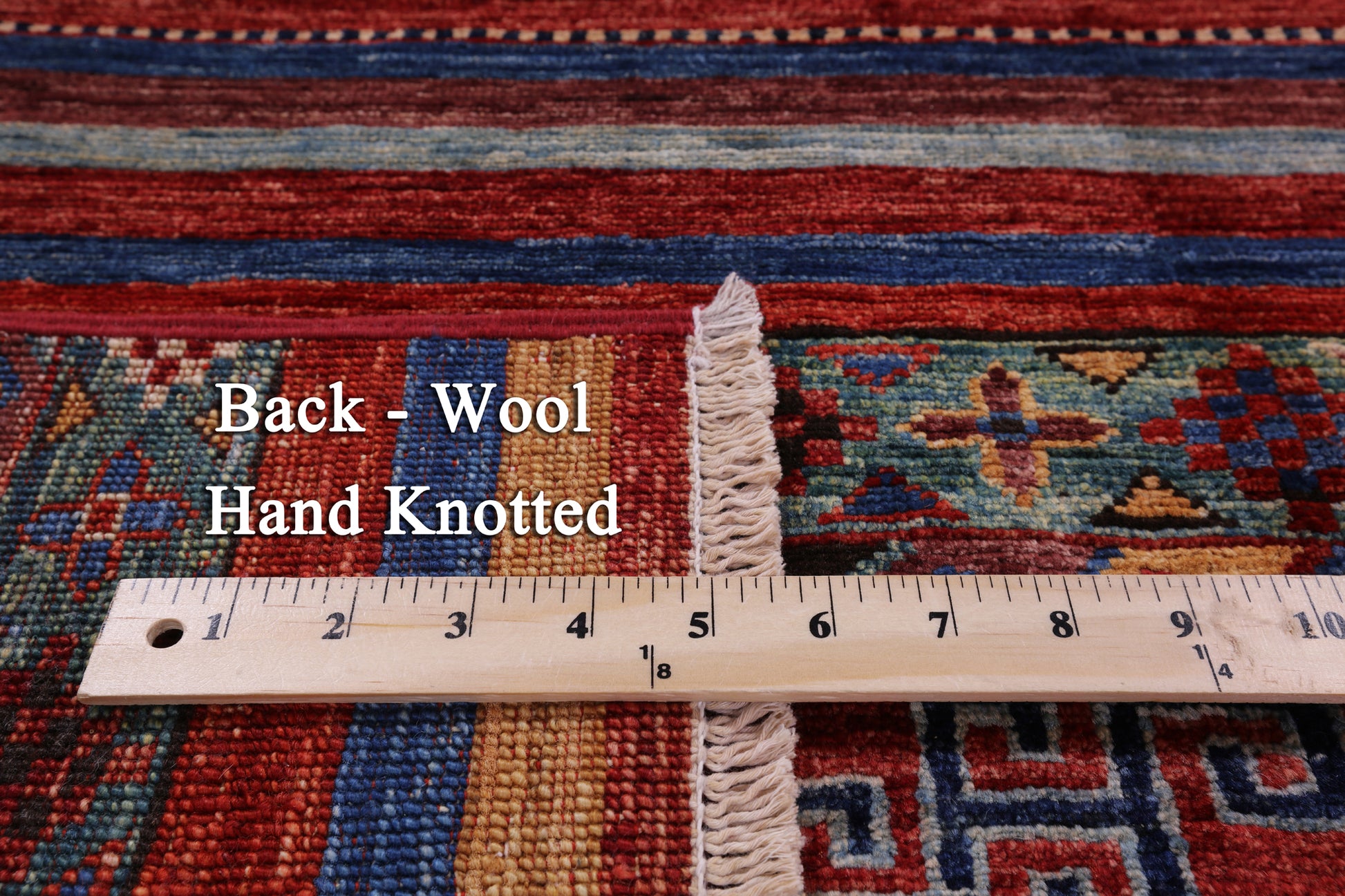Khorjin Persian Gabbeh Hand Knotted Wool Rug - 4' 0" X 5' 9" - Golden Nile