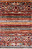 Khorjin Persian Gabbeh Hand Knotted Wool Rug - 4' 0" X 6' 0" - Golden Nile