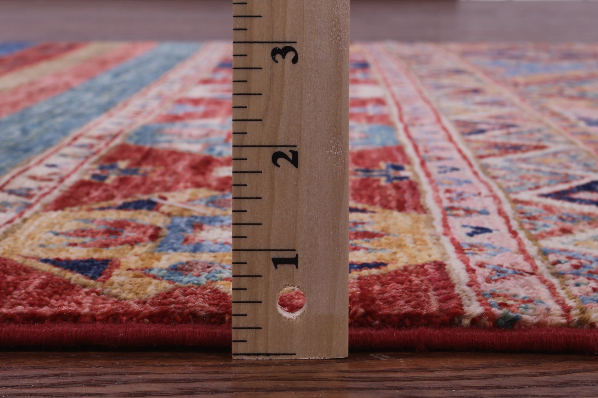 Khorjin Persian Gabbeh Hand Knotted Wool Rug - 4' 0" X 5' 9" - Golden Nile