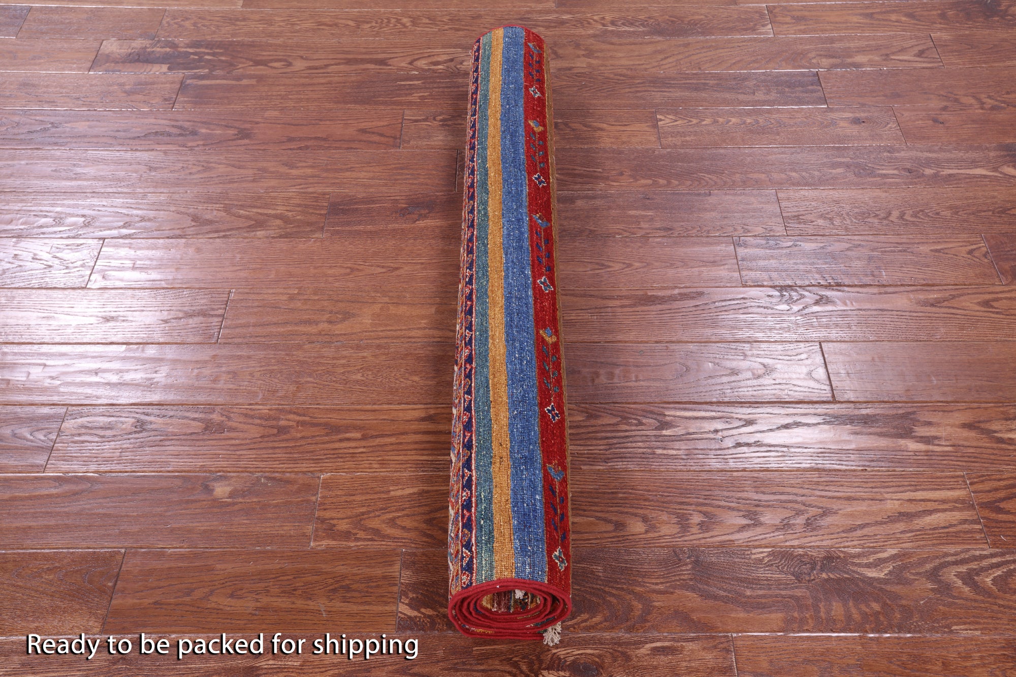 Khorjin Persian Gabbeh Hand Knotted Wool Rug - 4' 0" X 5' 9" - Golden Nile