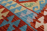 Reversible Kilim Flat Weave Wool On Wool Rug - 7' 0" X 9' 8" - Golden Nile