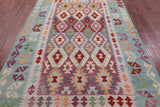 Reversible Kilim Flat Weave Wool On Wool Rug - 6' 6" X 9' 8" - Golden Nile