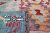 Reversible Kilim Flat Weave Wool On Wool Rug - 6' 6" X 9' 8" - Golden Nile