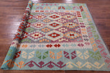 Reversible Kilim Flat Weave Wool On Wool Rug - 6' 6" X 9' 8" - Golden Nile