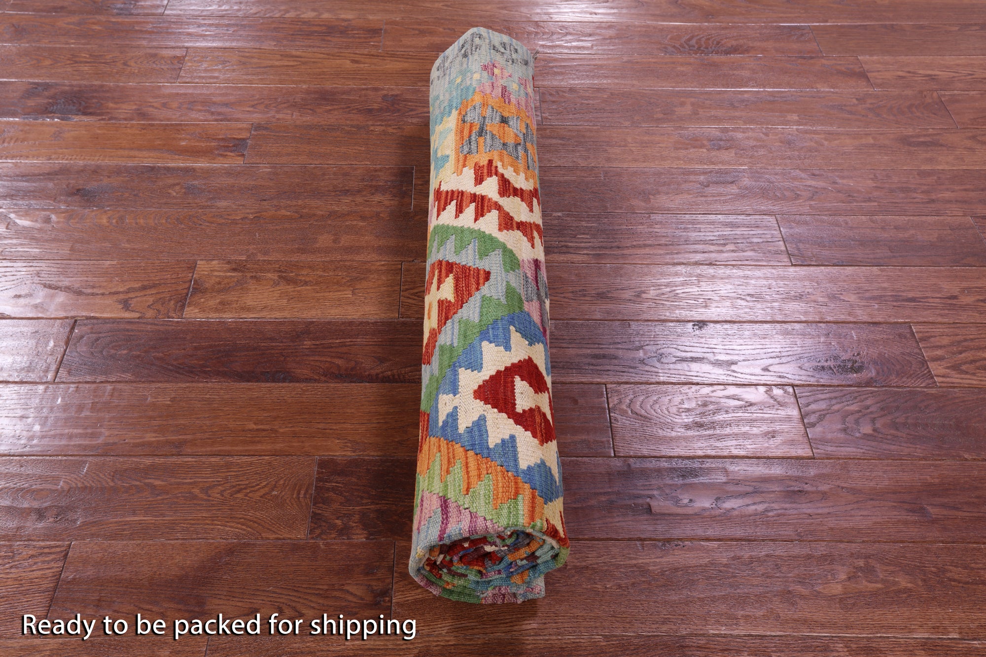 Reversible Kilim Flat Weave Wool On Wool Rug - 6' 7" X 9' 7" - Golden Nile