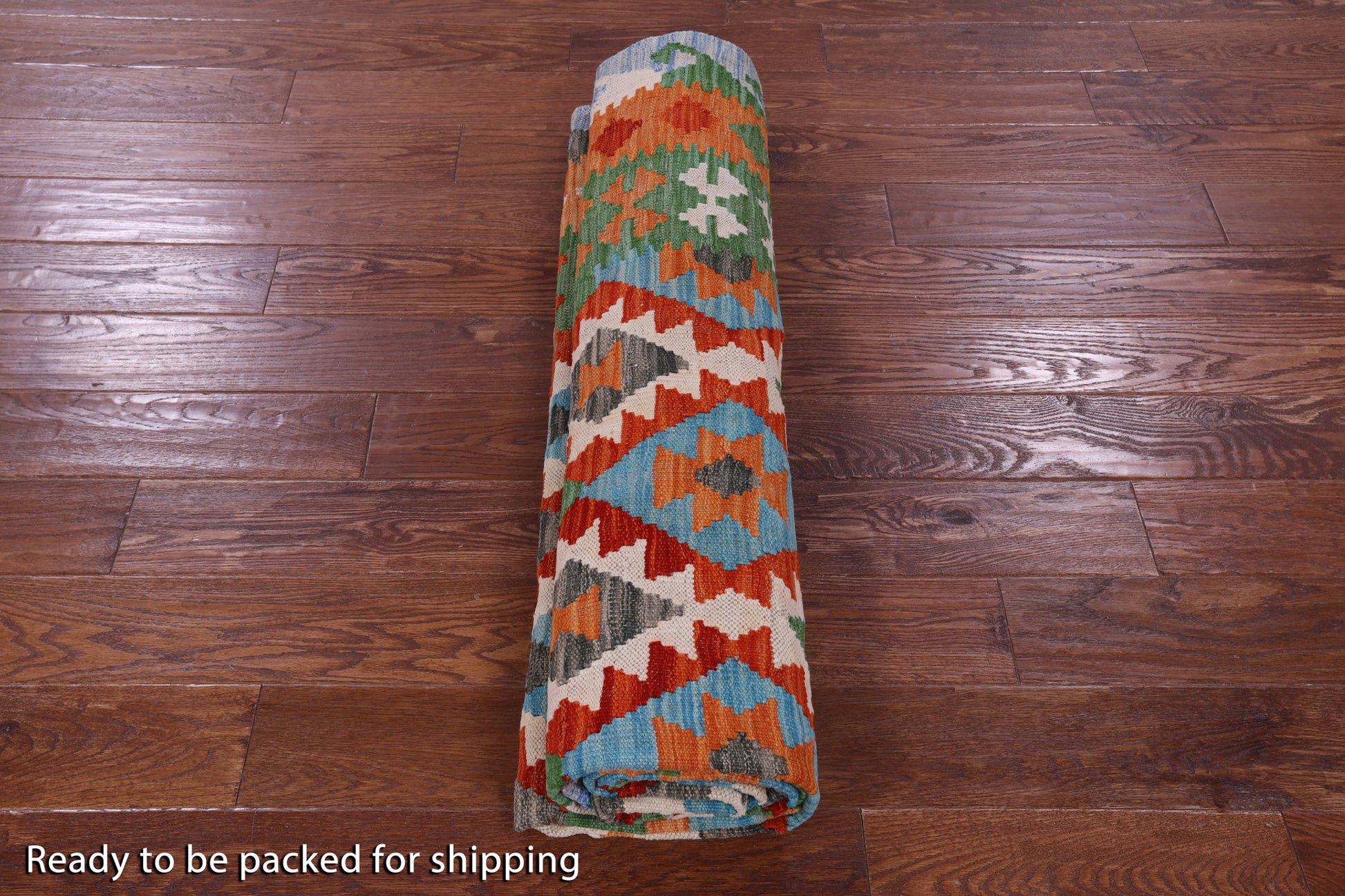 Reversible Kilim Flat Weave Wool On Wool Rug - 6' 9" X 9' 10" - Golden Nile