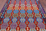 Reversible Kilim Flat Weave Wool On Wool Rug - 6' 9" X 9' 8" - Golden Nile