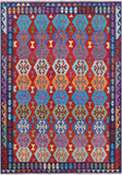 Reversible Kilim Flat Weave Wool On Wool Rug - 6' 9" X 9' 8" - Golden Nile