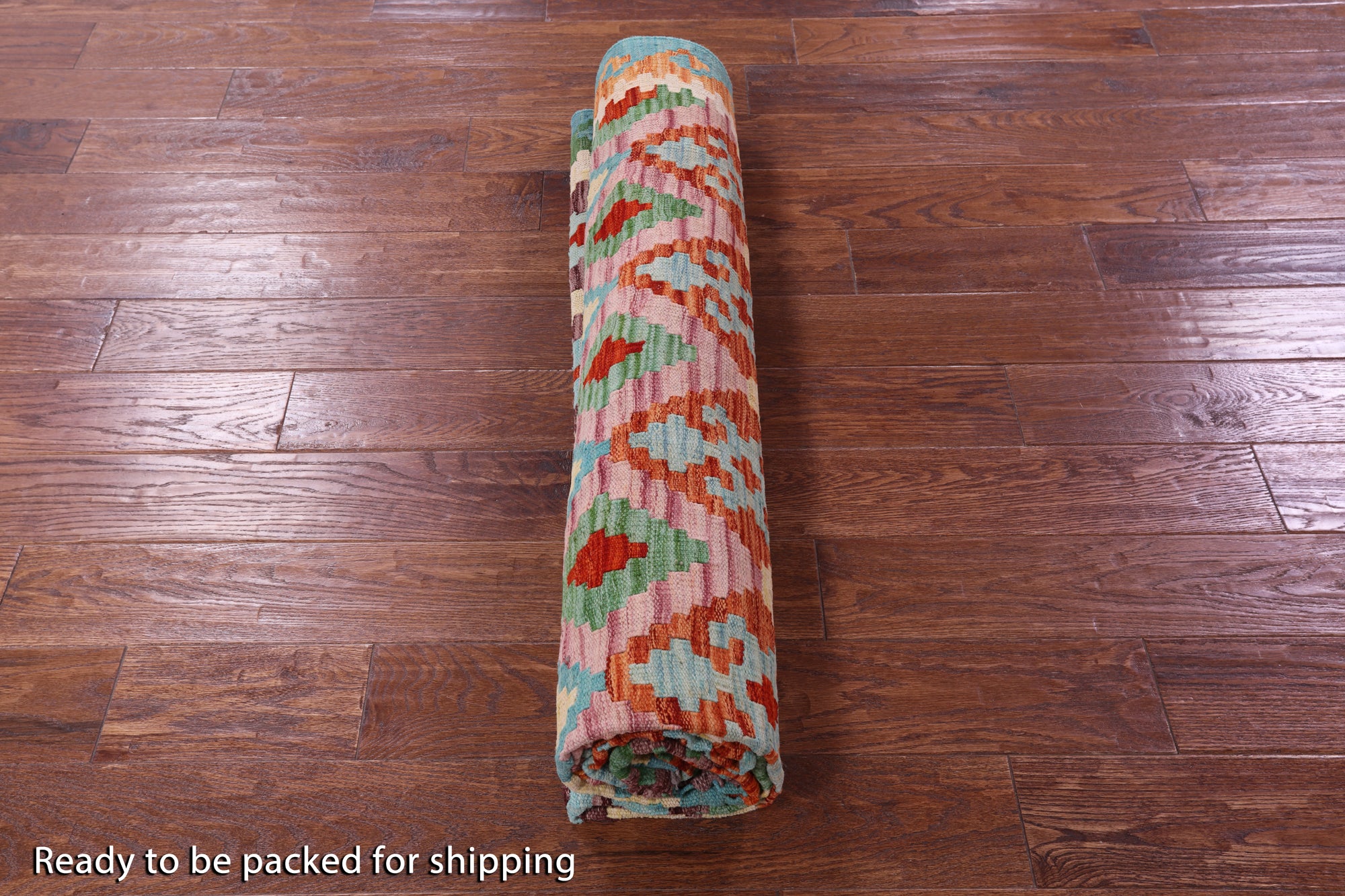 Reversible Kilim Flat Weave Wool On Wool Rug - 6' 9" X 9' 10" - Golden Nile