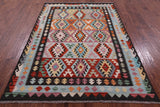 Reversible Kilim Flat Weave Wool On Wool Rug - 5' 5" X 7' 8" - Golden Nile