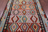 Reversible Kilim Flat Weave Wool On Wool Rug - 5' 5" X 7' 8" - Golden Nile