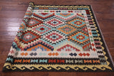 Reversible Kilim Flat Weave Wool On Wool Rug - 5' 7" X 7' 11" - Golden Nile
