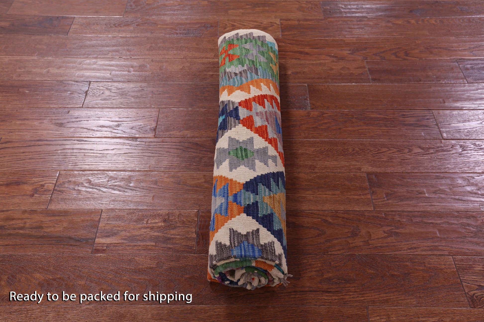 Reversible Kilim Flat Weave Wool On Wool Rug - 5' 7" X 7' 9" - Golden Nile