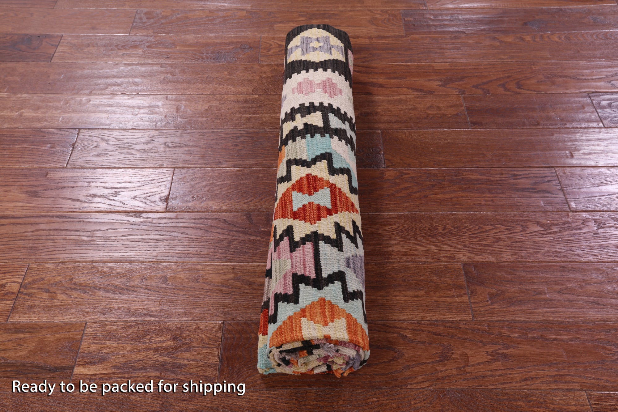Reversible Kilim Flat Weave Wool On Wool Rug - 5' 5" X 7' 8" - Golden Nile