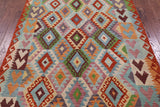 Reversible Kilim Flat Weave Wool On Wool Rug - 5' 7" X 7' 9" - Golden Nile