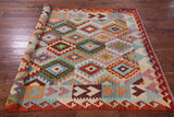 Reversible Kilim Flat Weave Wool On Wool Rug - 5' 7" X 7' 9" - Golden Nile