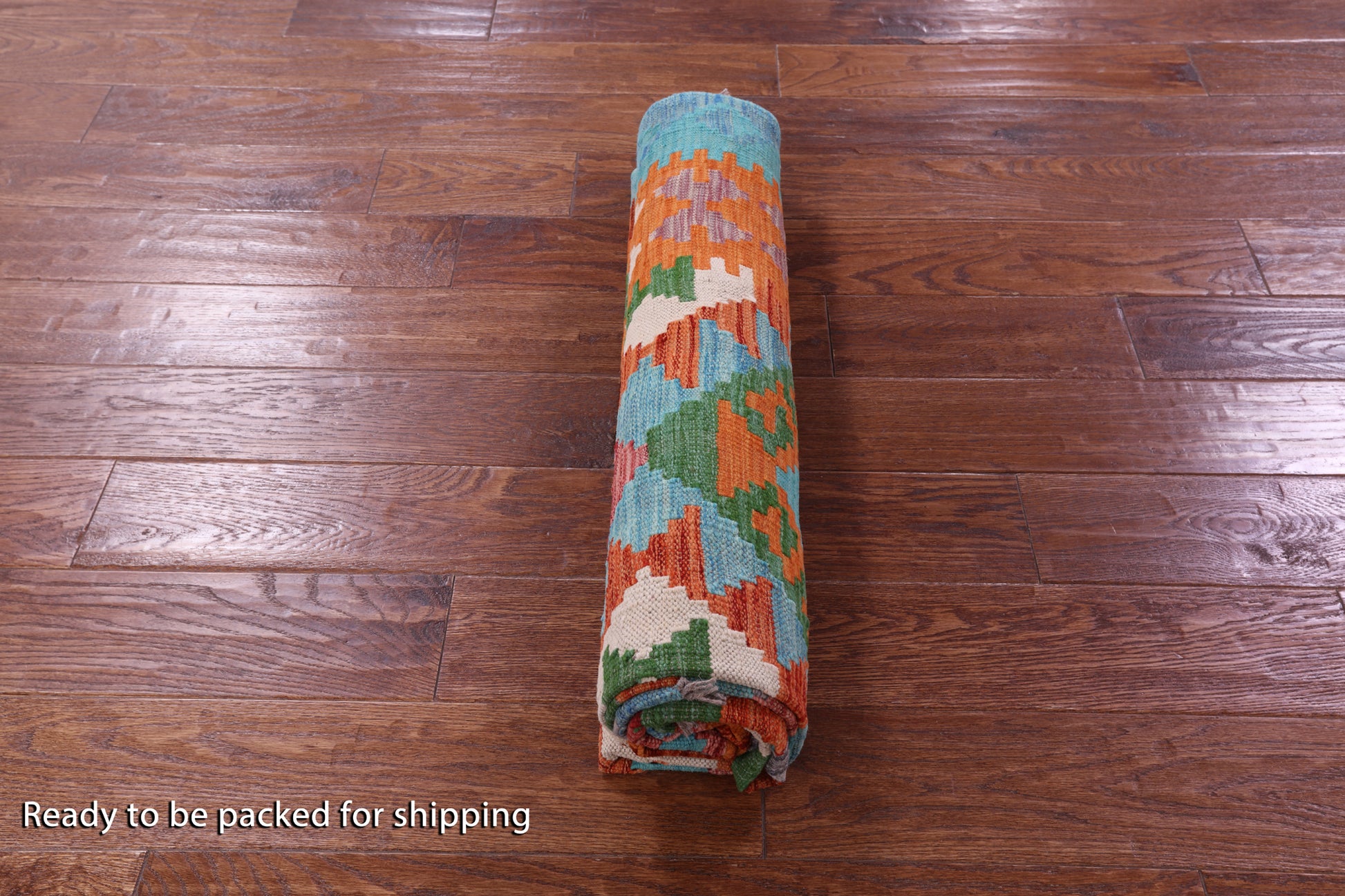 Reversible Kilim Flat Weave Wool On Wool Rug - 4' 11" X 6' 9" - Golden Nile